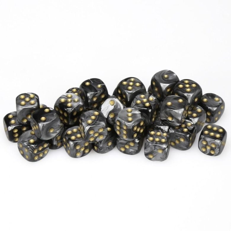 Boite de 36d6 Lustrous Black w/gold