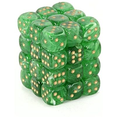 Boite de 36d6 Vortex Green w/gold