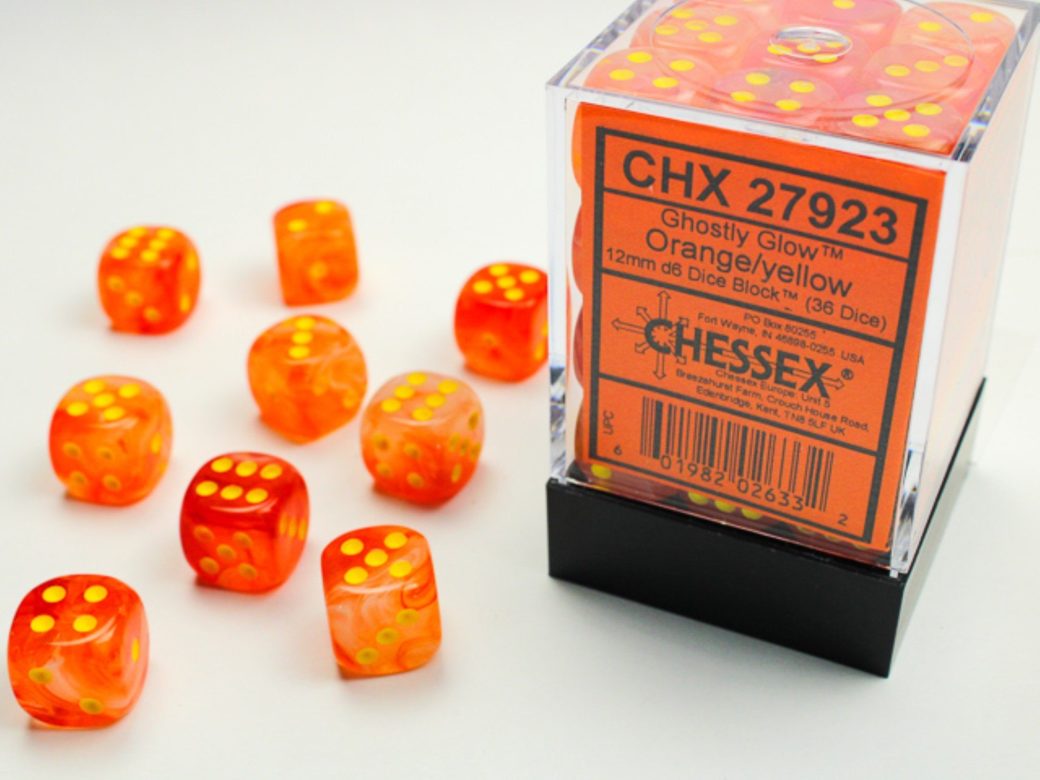Boite de 36d6 Ghostly Glow Orange w/yellow