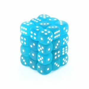 Boite de 36d6 Frosted Caribbean Blue w/white