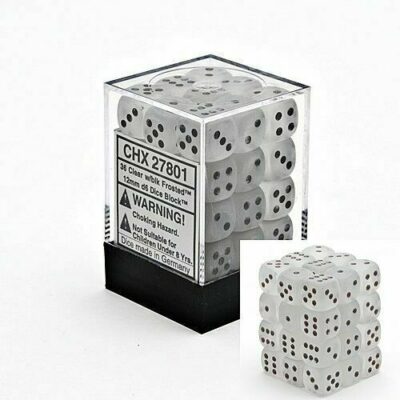 Boite de 36d6 Frosted Clear w/black