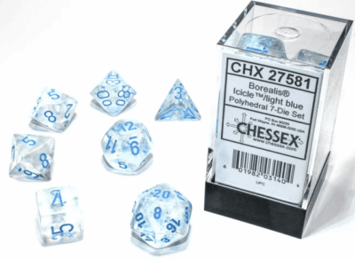 Dés en boite Borealis Icicle w/light blue