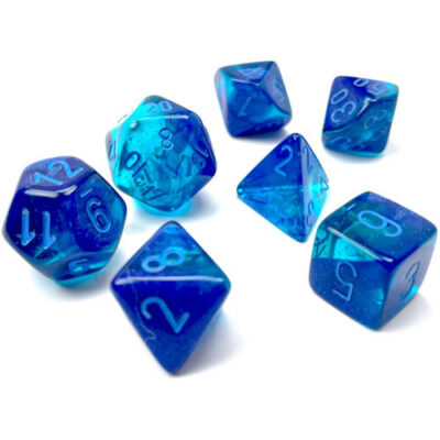 Dés en boite Gemini Blue-Blue w/light blue