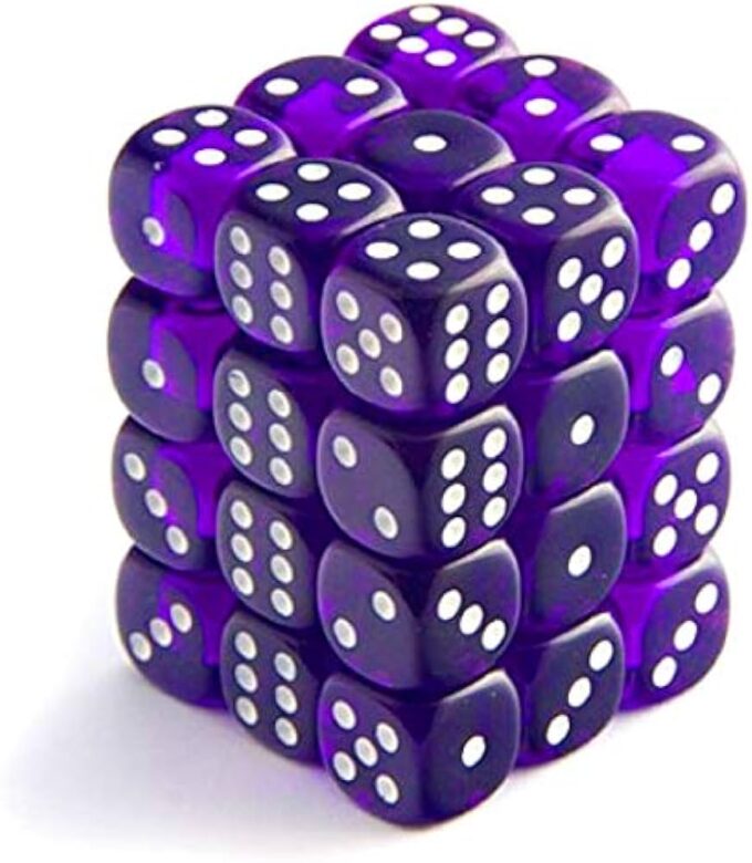 Boite de 36d6 Borealis Royal Purple w/gold