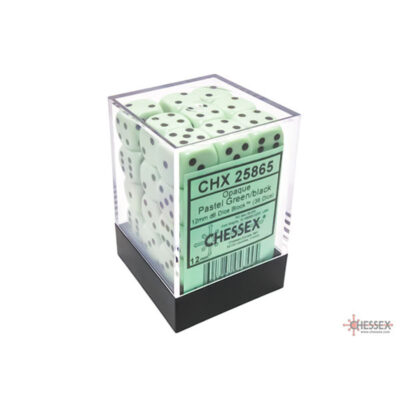 Boite de 36d6 Opaque Pastel Green w/Black