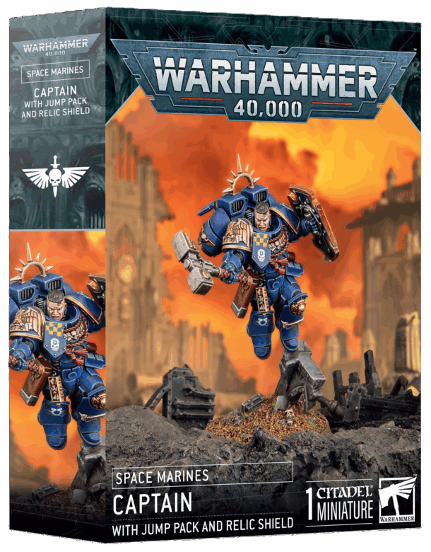 Space Marines Captain with Jump Pack and Relic Shield